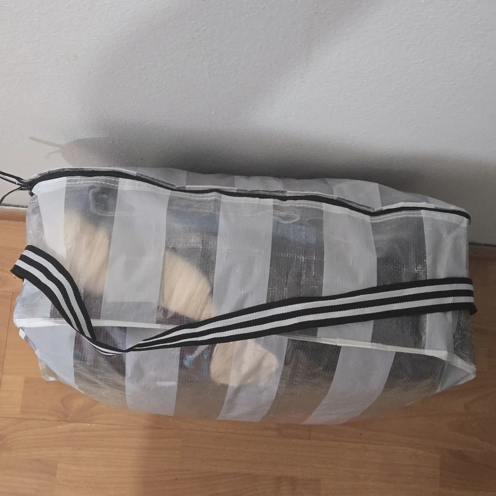 GÖRSNYGG Storage Cases Set of 4 - White with Black Stripes